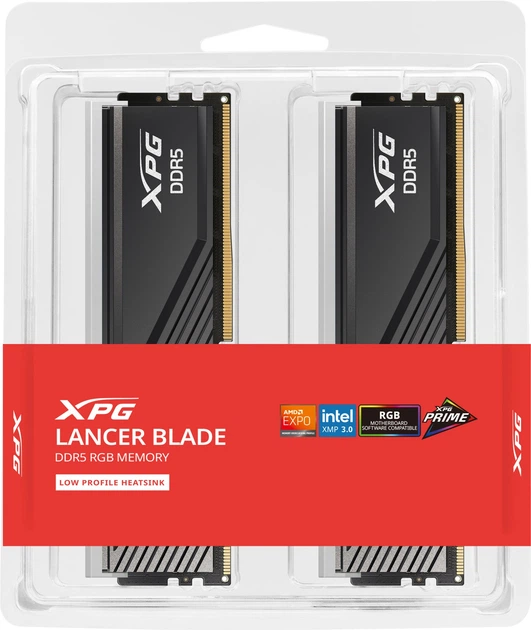 Оперативна пам'ять ADATA DDR5-6000 65536MB PC5-48000 (Kit of 2x32768) XPG Lancer Blade RGB Black (AX5U6000C2832G-DTABRBK) - зображення 2