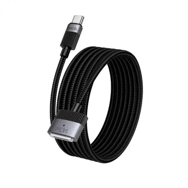 Кабель Type-C до MagSafe 3 1,8м 140Вт чорний Hoco U141 для заряджання та передачі даних - зображення 5