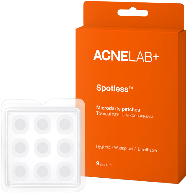 Точечные патчи ACNELAB+ Spotless Microdarts с микроиглами 9 шт (4823109414433) - Фото 4 Точечные патчи ACNELAB+ Spotless Microdarts с микроиглами 9 шт (4823109414433) - изображение 4