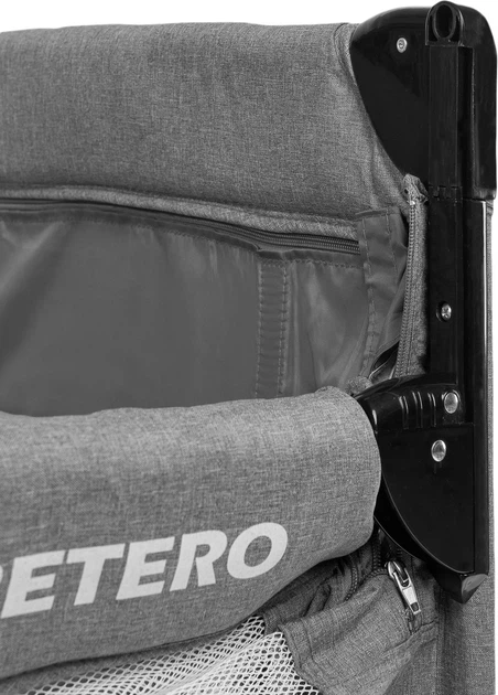Дорожнє ліжечко Caretero Esti graphite 3в1 126 × 65 × 74 см (5908310386775) - зображення 5