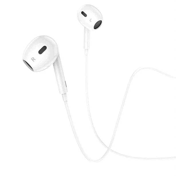 Навушники Hoco M1 Max Lightning з мікрофоном 32Ω 1.2 м білі для пристроїв Apple - зображення 3