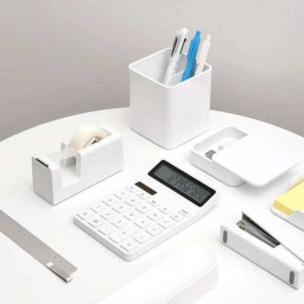 Калькулятор настольный Xiaomi LEMO Lemai белый 12 разрядов с солнечной панелью и сменной батарейкой - Фото 6 Калькулятор настольный Xiaomi LEMO Lemai белый 12 разрядов с солнечной панелью и сменной батарейкой - изображение 6