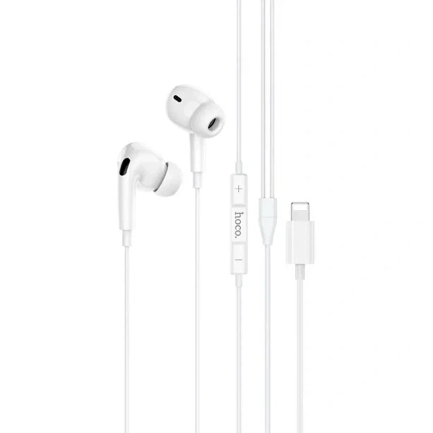 Навушники Hoco M111 Pro Primero провідні Lightning білі 20-20000 Гц 16 Ом 95 дБ для телефону та плеєра - зображення 4