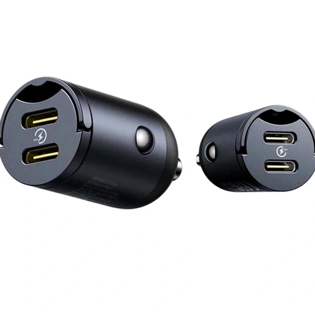 Автомобільний зарядний пристрій Baseus Tiny Star Mini 30W 2 USB чорний USB Type-C для швидкого заряджання - Фото 5 Автомобільний зарядний пристрій Baseus Tiny Star Mini 30W 2 USB чорний USB Type-C для швидкого заряджання - зображення 5