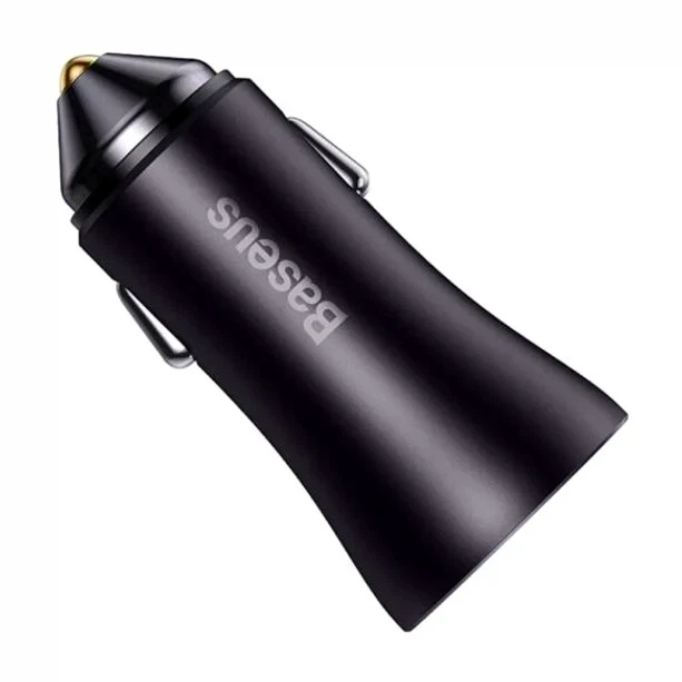 Автомобильное зарядное устройство Baseus 60Вт два порта USB Type-C и USB Type-A черный - изображение 5