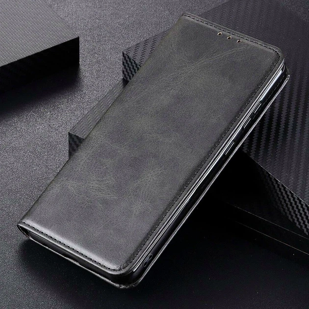 Чехол-книжка кожзам для Xiaomi Redmi Note 14 4G черный с защитой от повреждений - Фото 8 Чехол-книжка кожзам для Xiaomi Redmi Note 14 4G черный с защитой от повреждений - изображение 8