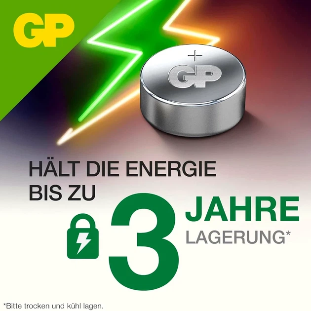 Батарейки GP ALKALINE A76F-U10 1.5V 10 шт щелочные AG13 LR44 для приборов - Фото 6 Батарейки GP ALKALINE A76F-U10 1.5V 10 шт щелочные AG13 LR44 для приборов - изображение 6