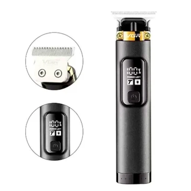 Триммер VGR V-985 мощность 5 Вт нержавеющая сталь USB Type-C черный для ухода за волосами и бородой - изображение 6