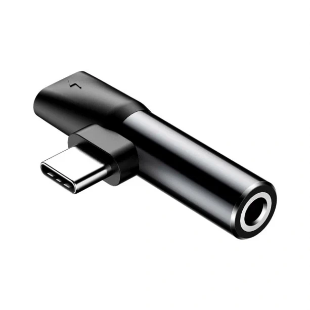 Адаптер Baseus L41 Type-C 3.5 мм чорний для заряджання та прослуховування музики - Фото 1 Адаптер Baseus L41 Type-C 3.5 мм чорний для заряджання та прослуховування музики - зображення 1