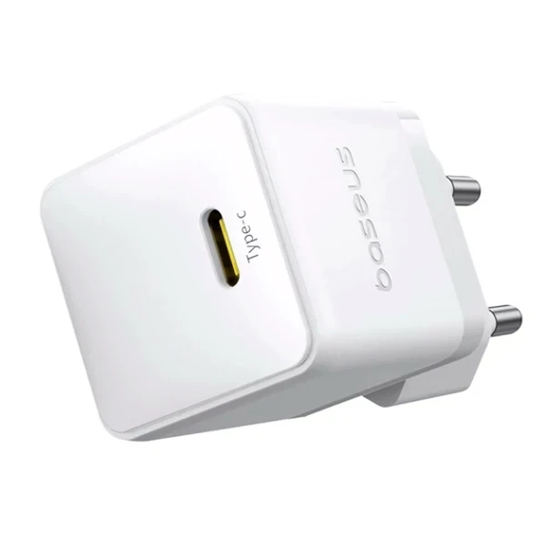 Зарядное устройство Baseus Palm 20W USB Type-C белое для быстрой зарядки Quick Charge 3.0 один порт - Фото 4 Зарядное устройство Baseus Palm 20W USB Type-C белое для быстрой зарядки Quick Charge 3.0 один порт - изображение 4