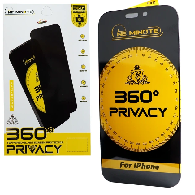 Захисне скло Privacy NeMinute для iPhone 17 Pro Max із максимальним захистом від подряпин чорне - Фото 1 Захисне скло Privacy NeMinute для iPhone 17 Pro Max із максимальним захистом від подряпин чорне - зображення 1