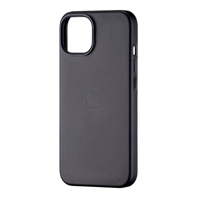 Чехол Leather Case с MagSafe для iPhone 14 кожзам черный с защитой от брызг - Фото 1 Чехол Leather Case с MagSafe для iPhone 14 кожзам черный с защитой от брызг - зображення 1