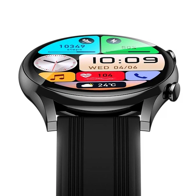 Смарт-годинник Hoco Y38 AMOLED 1.43 дюйма Bluetooth 5.0 чорні для дзвінків та повідомлень - Фото 3 Смарт-годинник Hoco Y38 AMOLED 1.43 дюйма Bluetooth 5.0 чорні для дзвінків та повідомлень - зображення 3