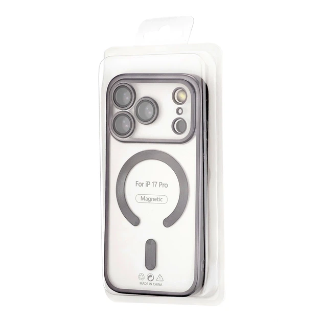 Чехол силиконовый Ductil Metallic Edge с MagSafe для iPhone 17 Pro защита камеры черный - изображение 2