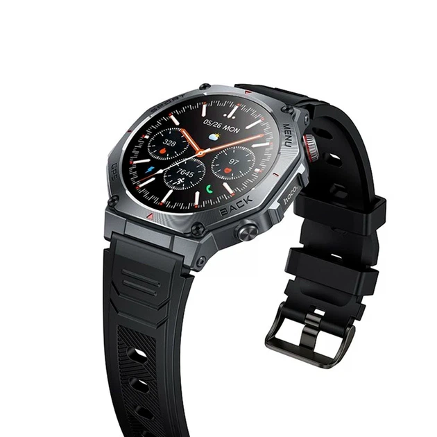 Смарт-часы Hoco Y37 AMOLED GPS черные 1,39 дюйма 260 мАч для спорта с функцией звонков - изображение 5