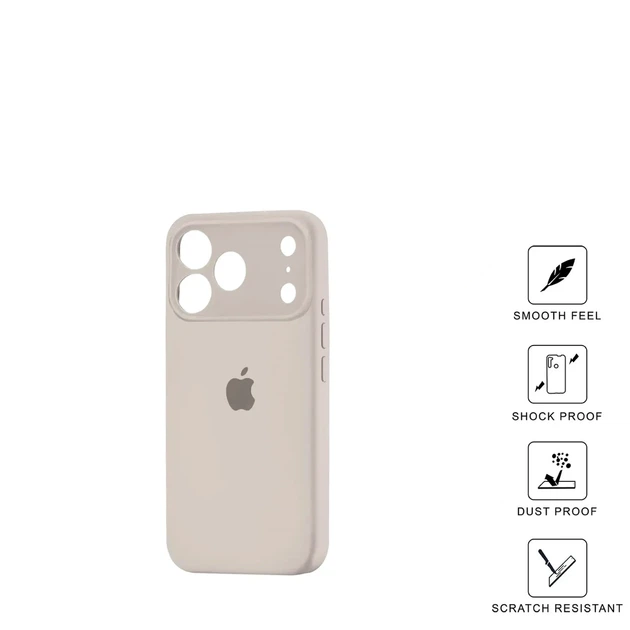 Чехол силиконовый Silicone Case Square для iPhone 17 Pro защита камеры серый - изображение 5