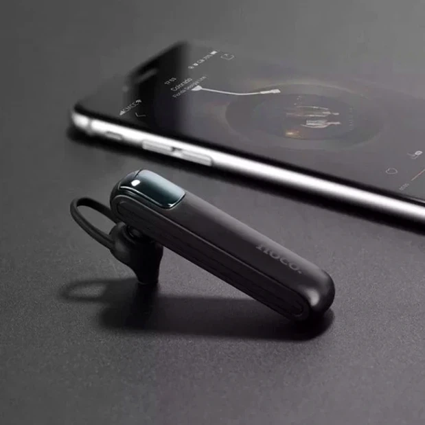 Беспроводная гарнитура Hoco E37 Gratified Bluetooth для разговоров и музыки с аккумулятором 170 мАч черная - изображение 7