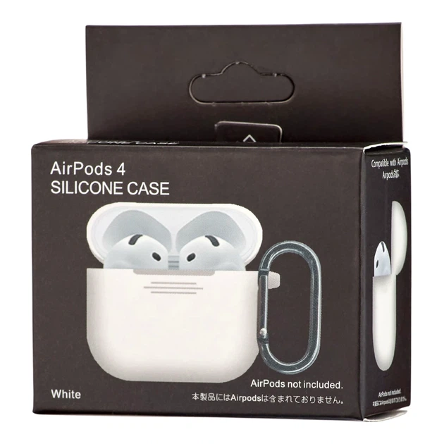 Чехол силиконовый 1,2 мм для наушников AirPods 4 белый - Фото 2 Чехол силиконовый 1,2 мм для наушников AirPods 4 белый - изображение 2