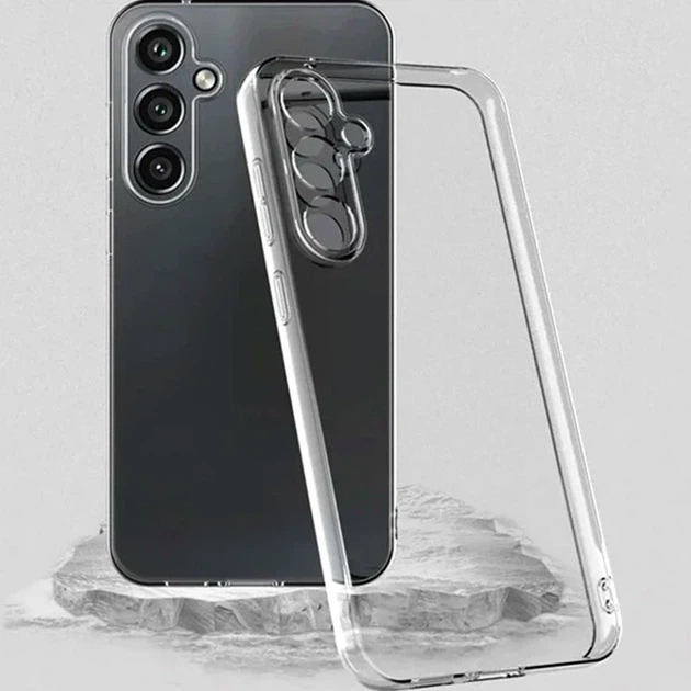 Чохол силіконовий Silicone Case для Samsung A16 4G A16 5G прозорий із захистом камери - Фото 3 Чохол силіконовий Silicone Case для Samsung A16 4G A16 5G прозорий із захистом камери - зображення 3