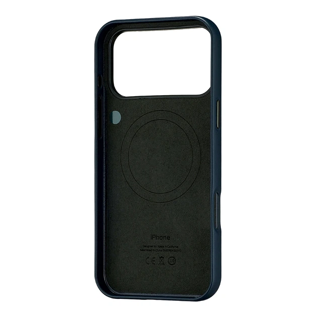 Чехол Leather Case с MagSafe для iPhone 17 Pro Max кожзам защита камеры зеленый - изображение 3