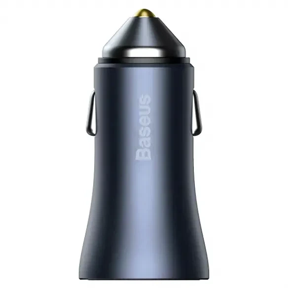 Автомобильное зарядное устройство Baseus 40 Вт 2 порта USB Type-A USB Type-C Quick Charge 3.0 темно-серое CCJD-0G - Фото 4 Автомобильное зарядное устройство Baseus 40 Вт 2 порта USB Type-A USB Type-C Quick Charge 3.0 темно-серое CCJD-0G - изображение 4