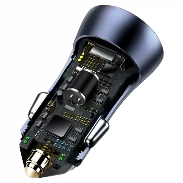 Автомобильное зарядное устройство Baseus 40 Вт 2 порта USB Type-A USB Type-C Quick Charge 3.0 темно-серое CCJD-0G - Фото 7 Автомобильное зарядное устройство Baseus 40 Вт 2 порта USB Type-A USB Type-C Quick Charge 3.0 темно-серое CCJD-0G - изображение 7
