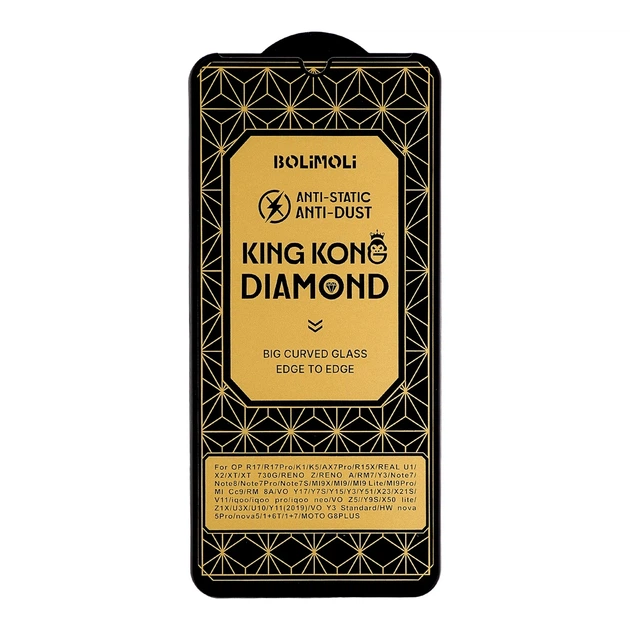 Захисне скло KingKong Diamond Glass чорне для Xiaomi Redmi Note 7 7 Pro 7S 8 - Фото 1 Захисне скло KingKong Diamond Glass чорне для Xiaomi Redmi Note 7 7 Pro 7S 8 - зображення 1