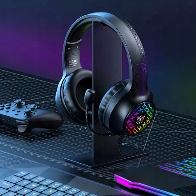 Игровой комплект Onikuma TZ5008 5 в 1 черный RGB мембранная клавиатура оптическая мышь гарнитура коврик подставка - изображение 2