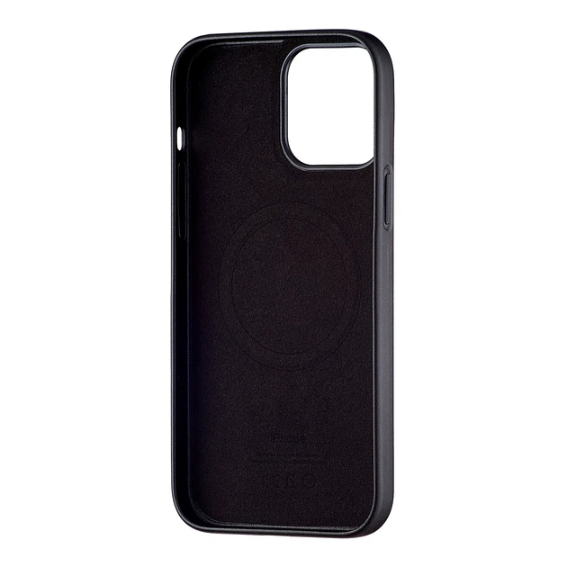Чохол Leather Case з MagSafe для iPhone 13 Pro Max шкірозамінник захист камери чорний - зображення 3