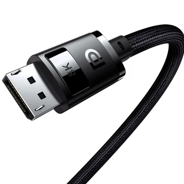 Кабель Baseus DP 8K 1.5 м чорний DisplayPort для передачі зображення 7680x4320 32.4 Гбіт/с - Фото 3 Кабель Baseus DP 8K 1.5 м чорний DisplayPort для передачі зображення 7680x4320 32.4 Гбіт/с - зображення 3