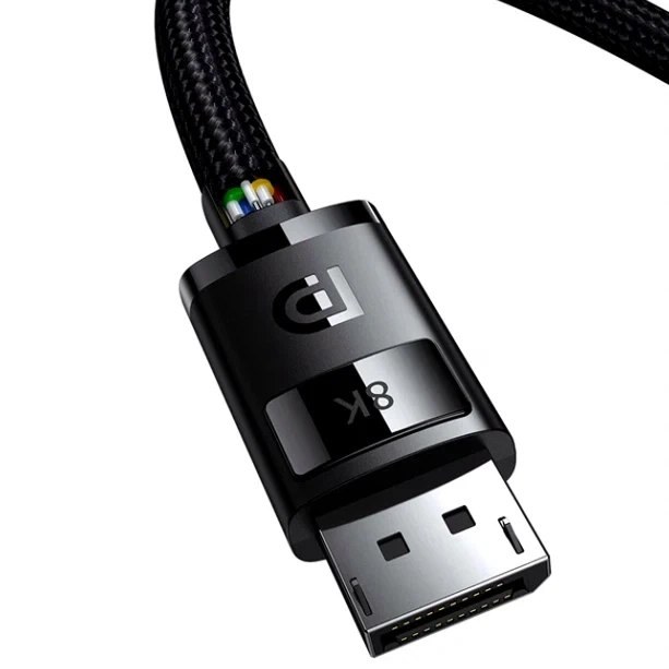 Кабель Baseus DP 8K 1.5 м чорний DisplayPort для передачі зображення 7680x4320 32.4 Гбіт/с - Фото 4 Кабель Baseus DP 8K 1.5 м чорний DisplayPort для передачі зображення 7680x4320 32.4 Гбіт/с - зображення 4