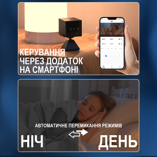 Беспроводная 4G мини-камера видеонаблюдения Camsoy S60G с двойной линзой и датчиком движения, 3 Мп, 2К, iOS/Android (1308) - изображение 5