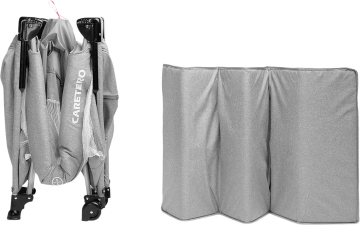Дорожнє ліжечко Caretero Esti Grey 3в1 126×65×74 см (5908310386782) - зображення 7