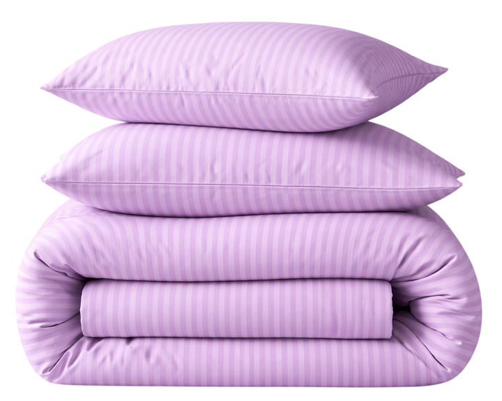 Фото - Постельное белье MirSon Підковдра King Size 220х240 см Бязь 17-0618 Stripe Purple