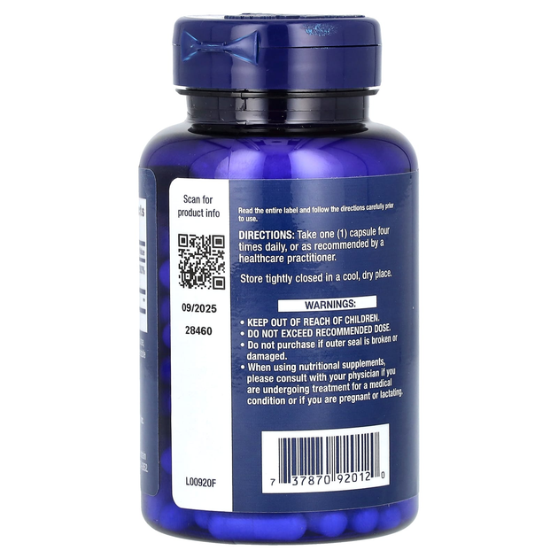Бенфотиамин с тиамином Life Extension "Benfotiamine with Thiamine" витамин B1, 100 мг (120 вегетарианских капсул) - изображение 3