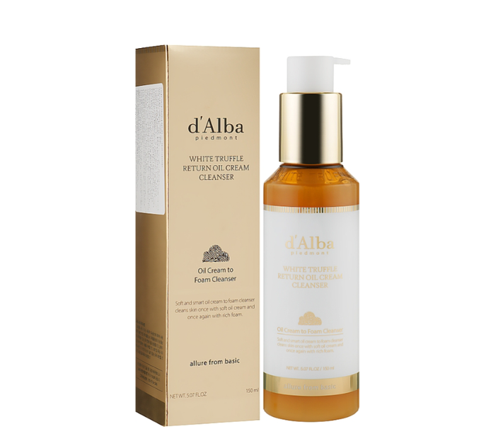 Очищающее крем-масло для очищения кожи лица d'Alba White Truffle Return Oil Cream Cleanser 150 мл - изображение 4