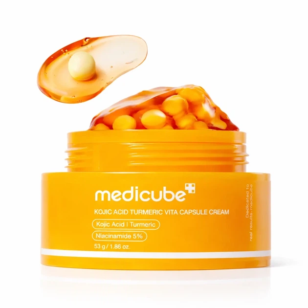 Капсульный крем для сияния с койевой кислотой и куркумой Medicube Kojic Acid Turmeric Vita Capsule Cream, 53 г - изображение 4