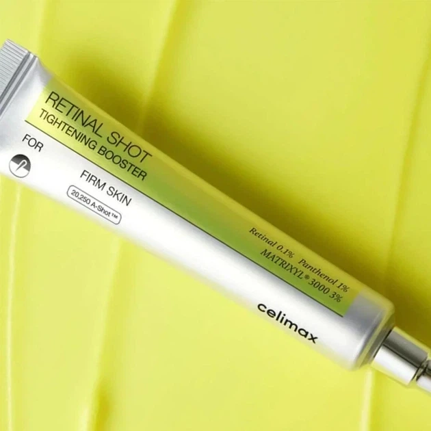 Подтягивающий крем-бустер с ретиналем Celimax Vita A Retinal Shot Tightening Booster 15 ml - Фото 2 Подтягивающий крем-бустер с ретиналем Celimax Vita A Retinal Shot Tightening Booster 15 ml - изображение 2