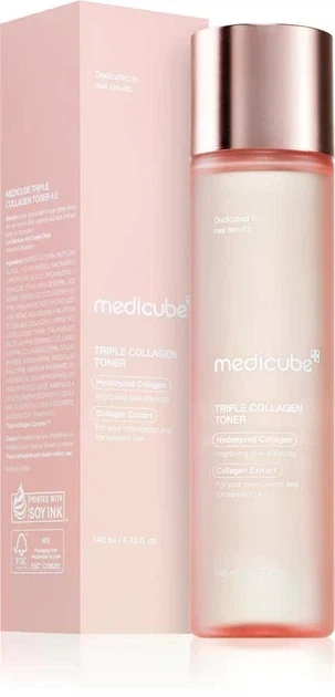 Тоник для лица Medicube Triple Collagen Toner, 140 мл - Фото 1 Тоник для лица Medicube Triple Collagen Toner, 140 мл - изображение 1