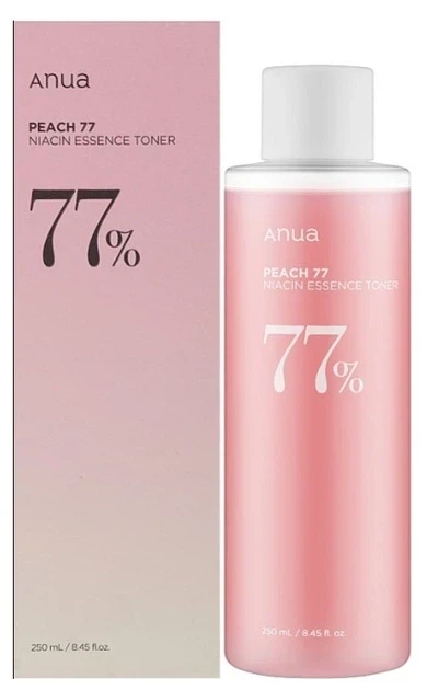 Тонер ANUA Peach 77 Niacin Essenсe для ровного тона кожи 250 мл - Фото 1 Тонер ANUA Peach 77 Niacin Essenсe для ровного тона кожи 250 мл - изображение 1