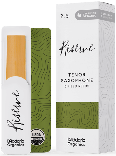Трости для тенор-саксофона D'Addario Organic Reserve - Tenor Sax #2.5 - 5 Pack - Фото 2 Трости для тенор-саксофона D'Addario Organic Reserve - Tenor Sax #2.5 - 5 Pack - изображение 2