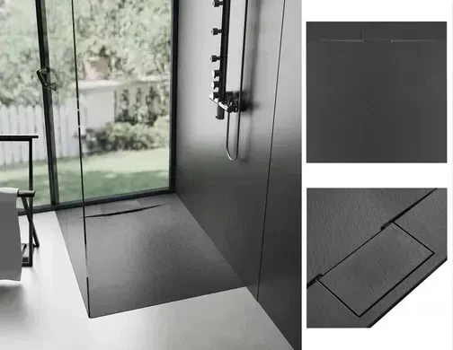 Душовий піддон REA BAZALT 90x90 BLACK - изображение 3