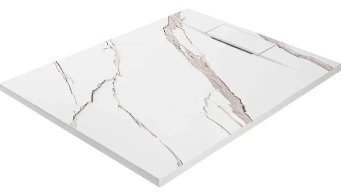 Душовий піддон REA BAZALT 80x100 CARRARA WHITE - изображение 5