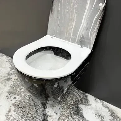 Підвісний унітаз VBI VULCANO BLACK ONYX - изображение 3