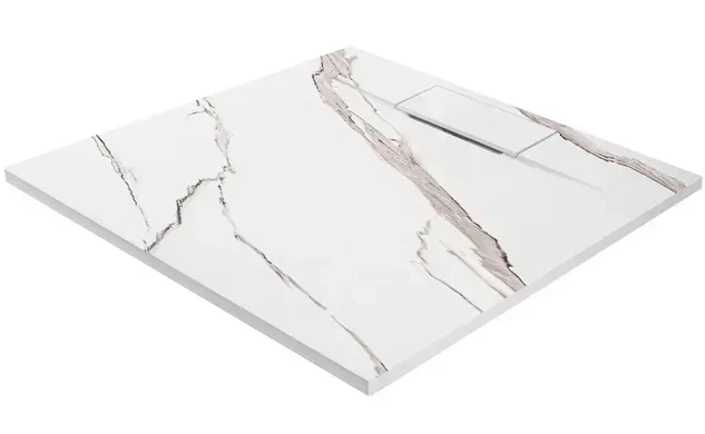 Душовий піддон REA BAZALT 90x90 CARRARA WHITE - изображение 4