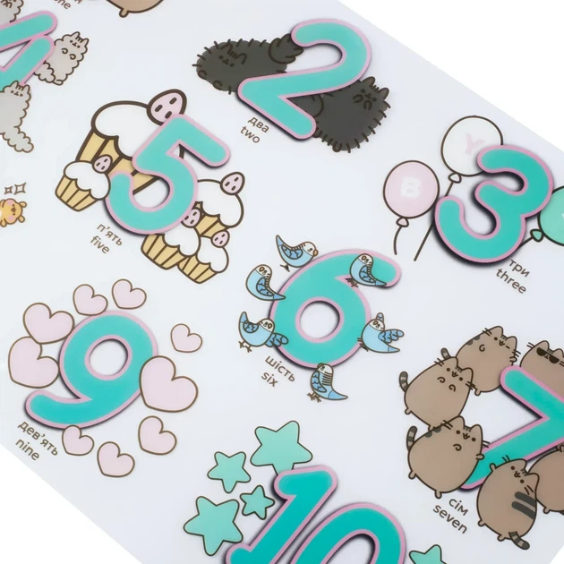 Підкладка для столу YES Pusheen цифри (492060) - Фото 2 Підкладка для столу YES Pusheen цифри (492060) - изображение 2