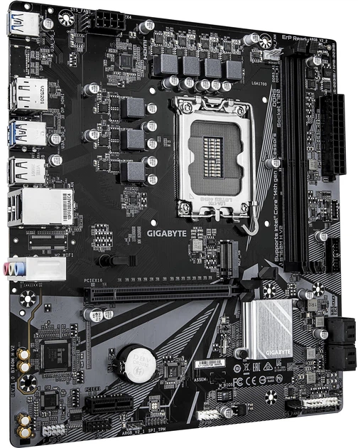 Материнська плата Gigabyte B760M H V2 (s1700, Intel B760, PCI-Ex16) (B760M H V2 1.0) - Фото 2 Материнська плата Gigabyte B760M H V2 (s1700, Intel B760, PCI-Ex16) (B760M H V2 1.0) - зображення 2