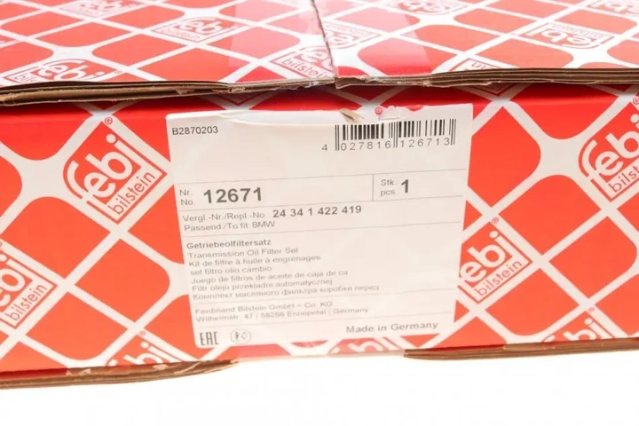 Фільтр АКПП BMW 5 (E34/39)/ 7 (E32/E38) 4.0-4.4i 92-04 (к-кт з кільцем і кріпленняними гвинтами) FEBI BILSTEIN 12671 - Фото 10 Фільтр АКПП BMW 5 (E34/39)/ 7 (E32/E38) 4.0-4.4i 92-04 (к-кт з кільцем і кріпленняними гвинтами) FEBI BILSTEIN 12671 - изображение 10