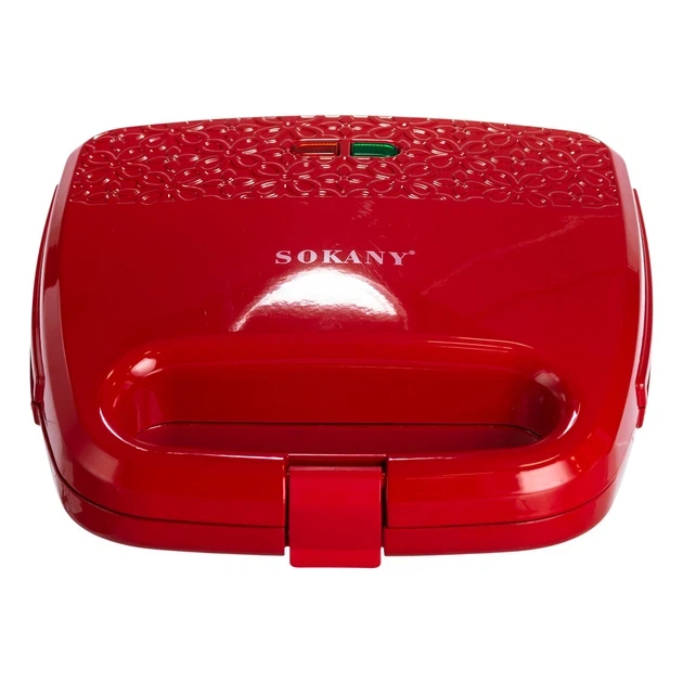 Сэндвичница Sokany SK-08051 красная 750 Вт антипригарное покрытие (107-80-SK-08051) - изображение 7