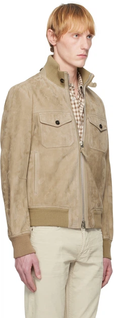 Бомбер мужской Tom Ford 251076M181002 L бежевый - изображение 4